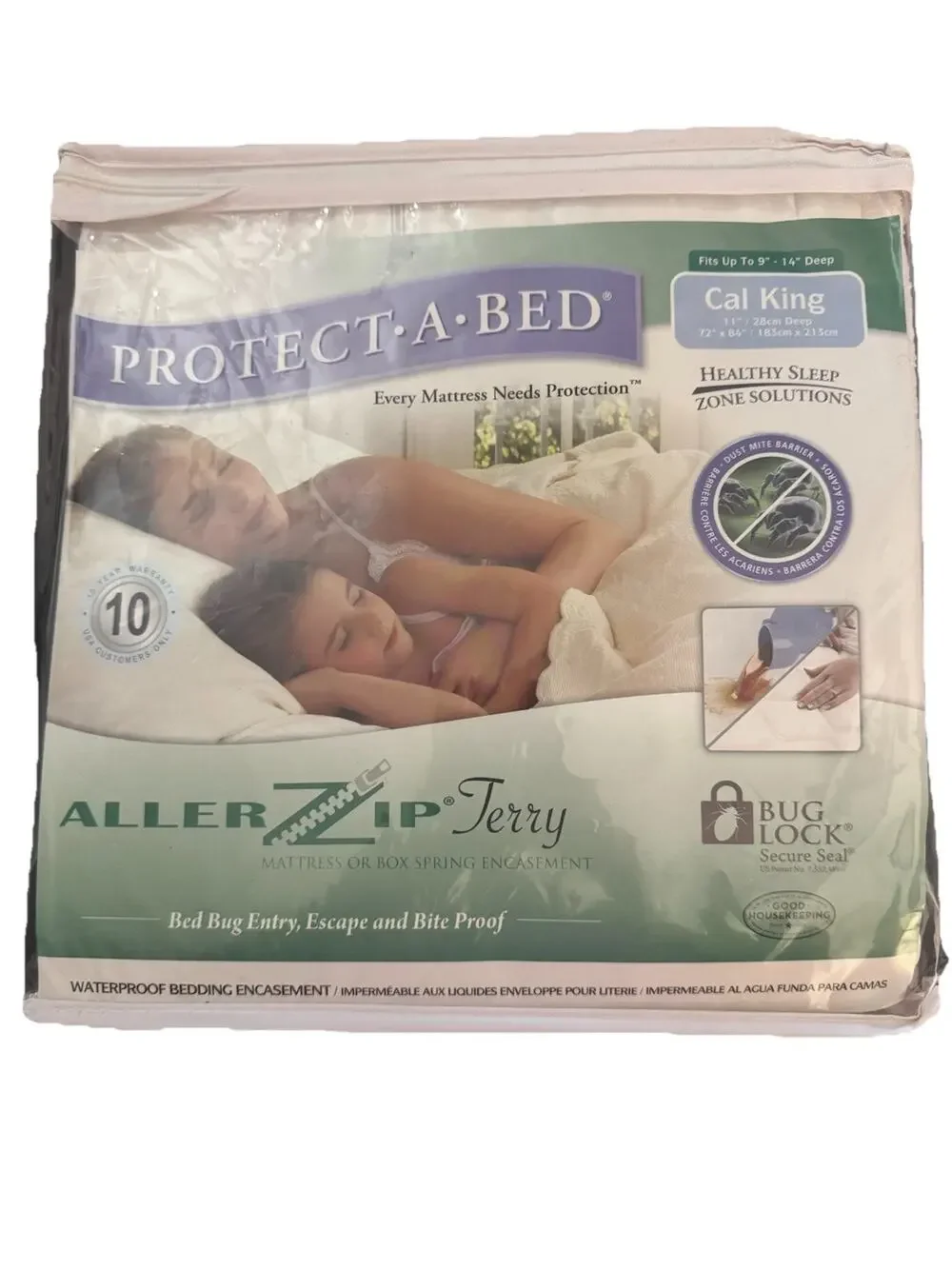 Protect-A-Bed AllerZip Terry California King Mattress Encasement Waterproof
